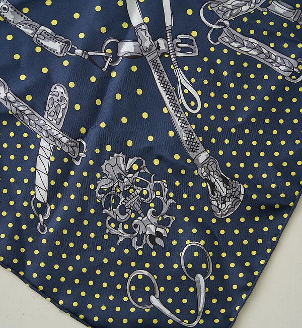 Rouge vif「【manipuri/マニプリ】ドットビット大判シルクスカーフ　88&times;88」|バンダナ・スカーフ|