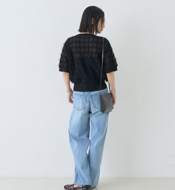 Rouge vif「ドットシアーフリンジニット」|ニット・セーター|