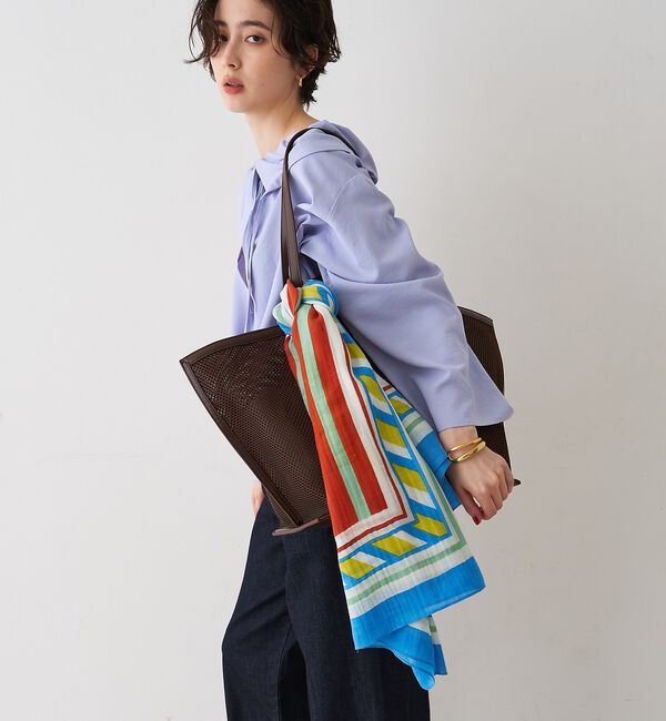 Rouge vif「【manipuri/マニプリ】カクテル コットンシルクストール 120&times;120」|マフラー|