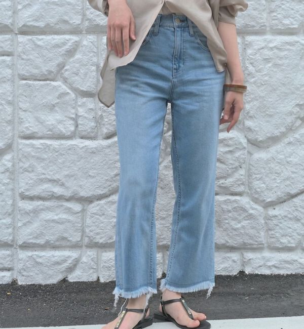 qualite「【healthy denim】Nachos フレアデニムパンツ」|デニム|