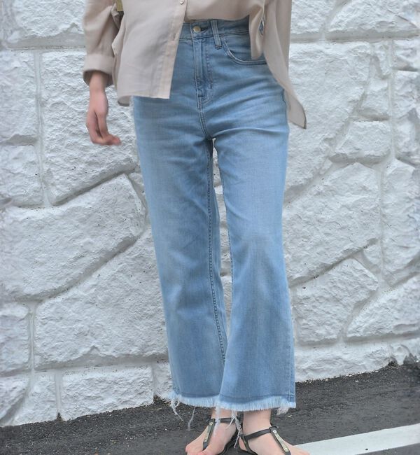 qualite「【healthy denim】Nachos フレアデニムパンツ」|デニム|