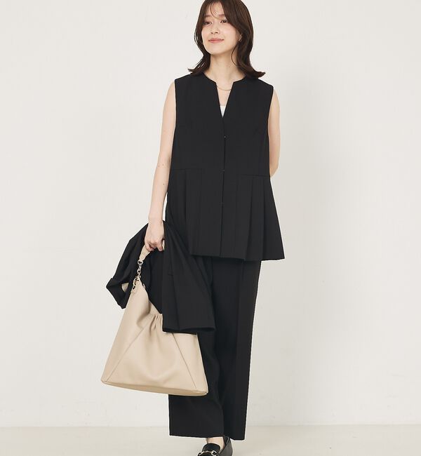 abahouse mavie「【エニデイカセット】タック切り替えジレ/セミオケ/きれいめ/レイヤード/ベスト/」|ベスト・ジレ|