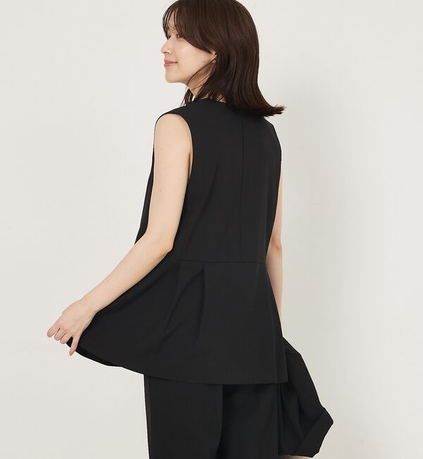 abahouse mavie「【エニデイカセット】タック切り替えジレ/セミオケ/きれいめ/レイヤード/ベスト/」|ベスト・ジレ|