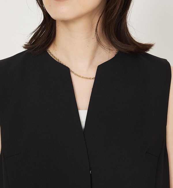 abahouse mavie「【エニデイカセット】タック切り替えジレ/セミオケ/きれいめ/レイヤード/ベスト/」|ベスト・ジレ|