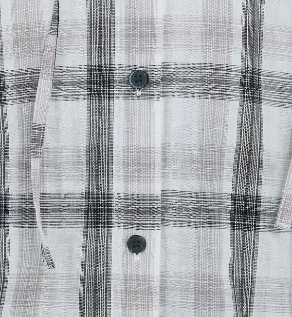 abahouse mavie「【シアー素材】チェックフードシャツ/春服/夏服/ゆったり/羽織り」|シャツ・ブラウス|