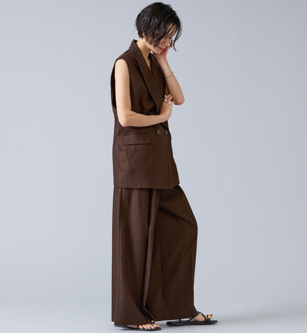 Liesse「テンセルナイロンタックワイドパンツ」|その他|