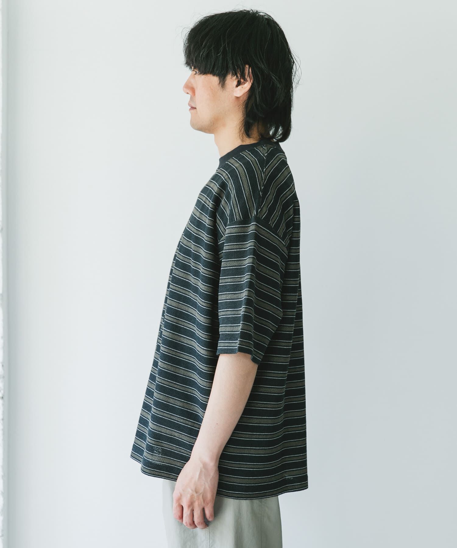 URBAN RESEARCH DOORS「プリントボーダーショートスリーブTシャツ」|Tシャツ・カットソー|