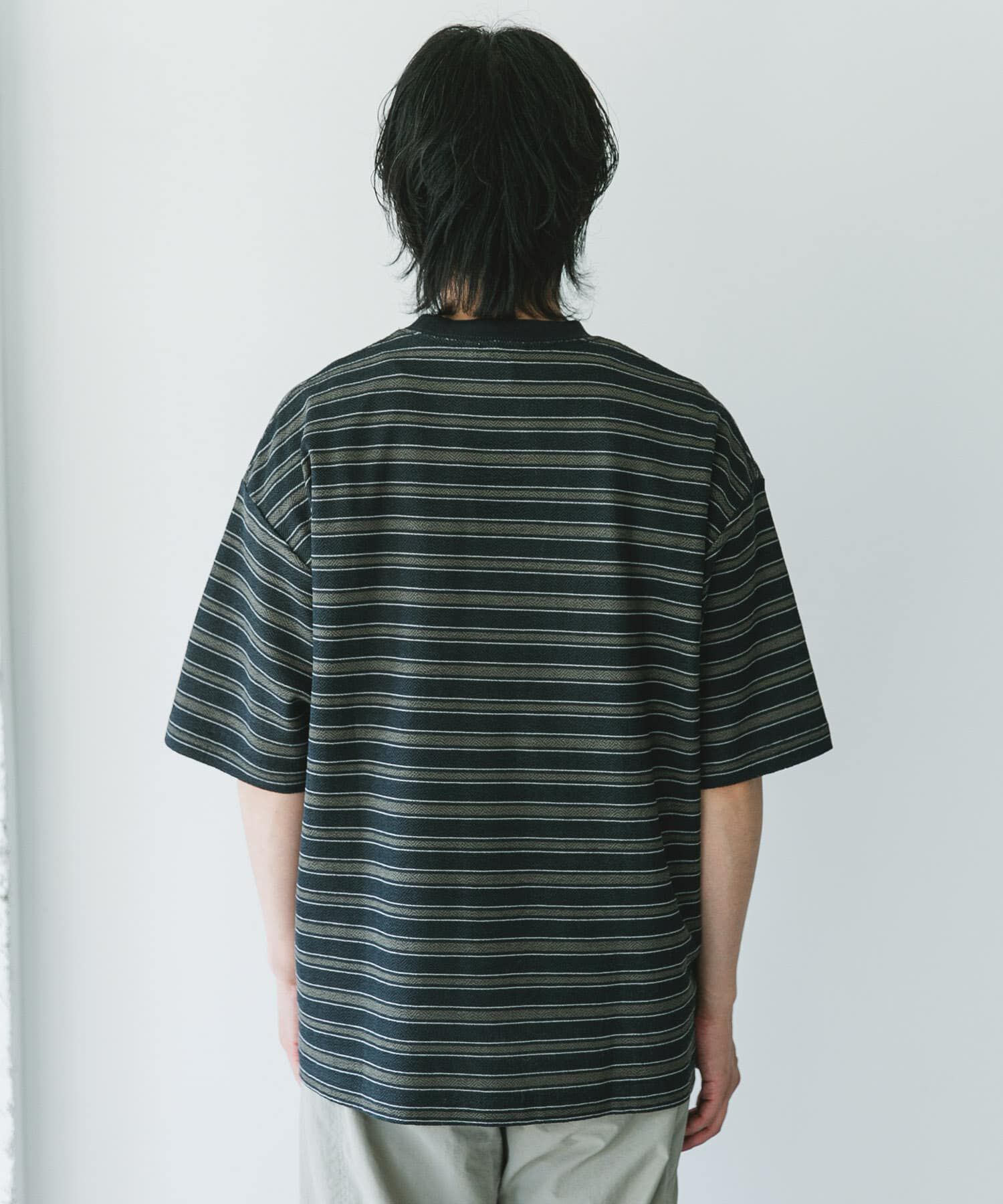 URBAN RESEARCH DOORS「プリントボーダーショートスリーブTシャツ」|Tシャツ・カットソー|