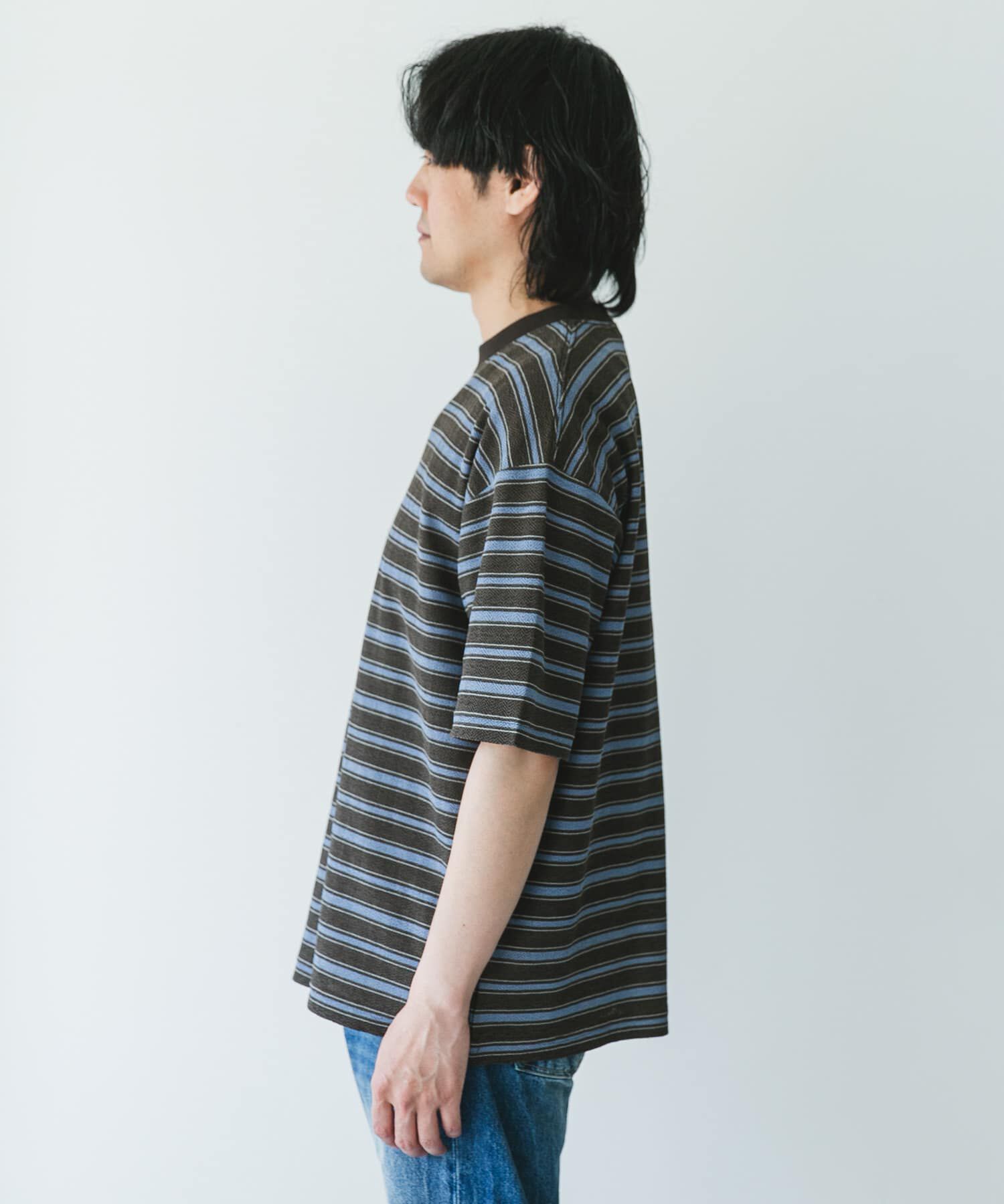 URBAN RESEARCH DOORS「プリントボーダーショートスリーブTシャツ」|Tシャツ・カットソー|