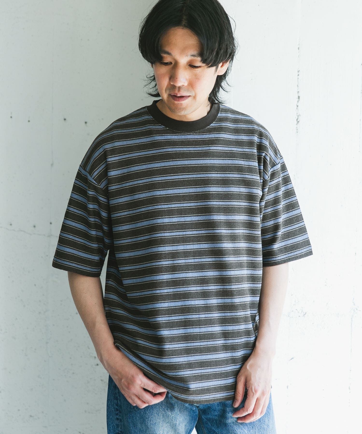 URBAN RESEARCH DOORS「プリントボーダーショートスリーブTシャツ」|Tシャツ・カットソー|