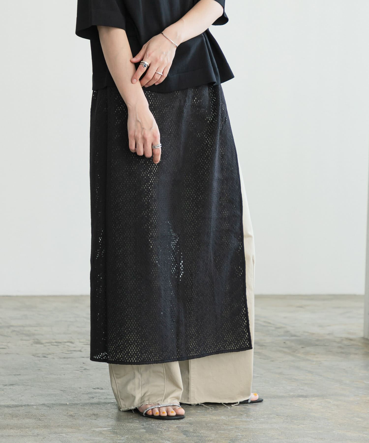 URBAN RESEARCH「インドコットンレースストール」|スカート|