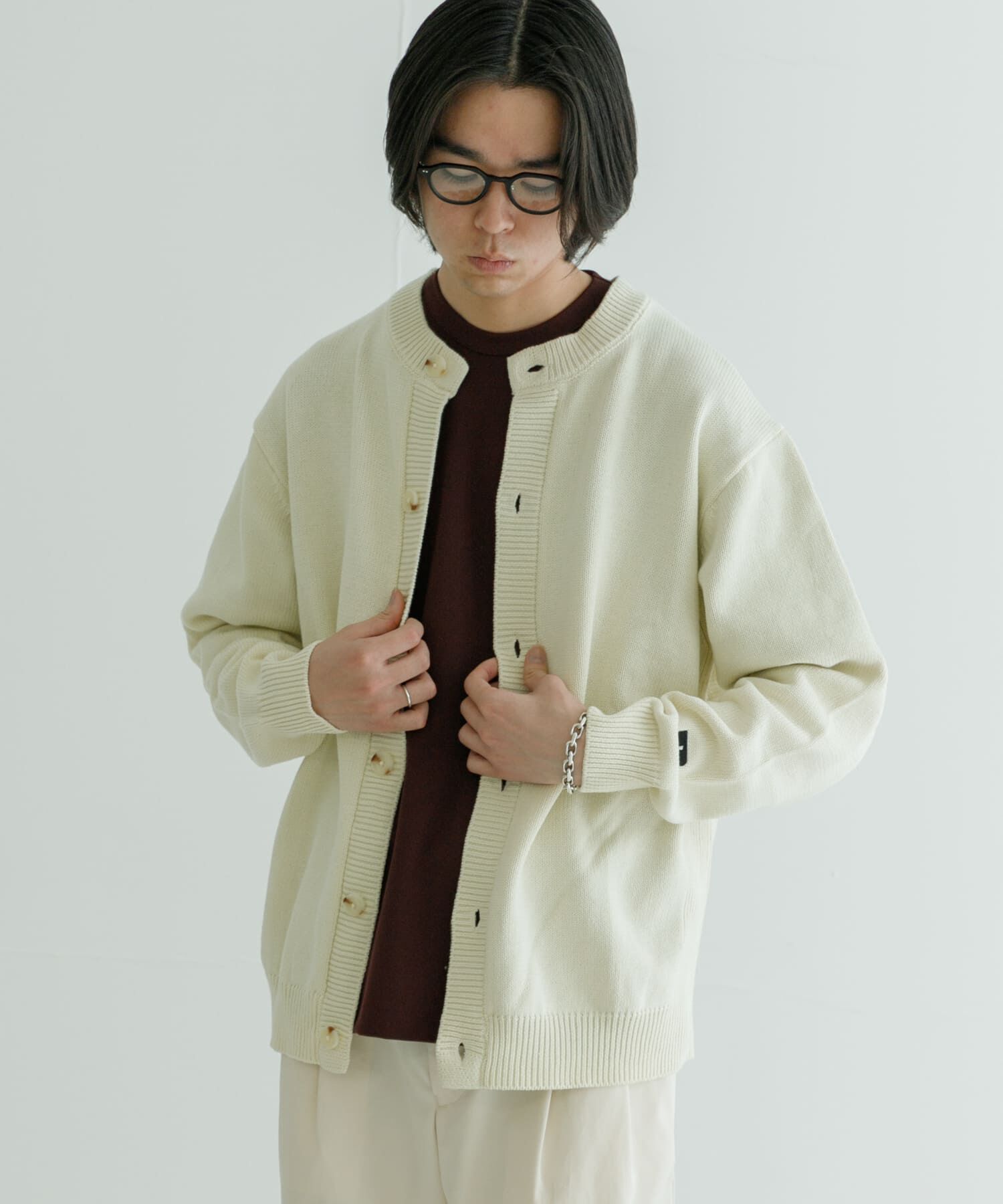 URBAN RESEARCH「『別注』RUSSELL ATHLETIC&times;UR　CREW NECK CARDIGAN」|カーディガン|