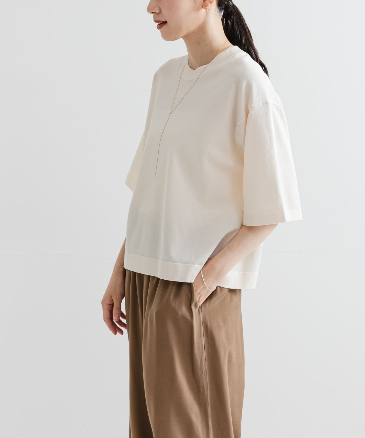 URBAN RESEARCH「ドライタッチハイゲージニットTシャツ」|Tシャツ・カットソー|