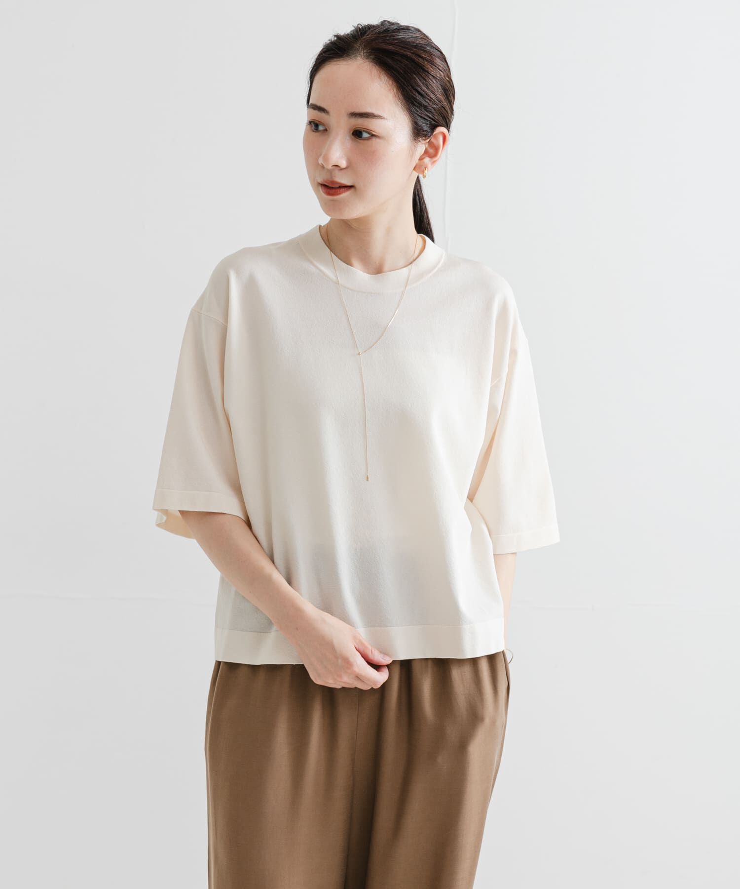 URBAN RESEARCH「ドライタッチハイゲージニットTシャツ」|Tシャツ・カットソー|