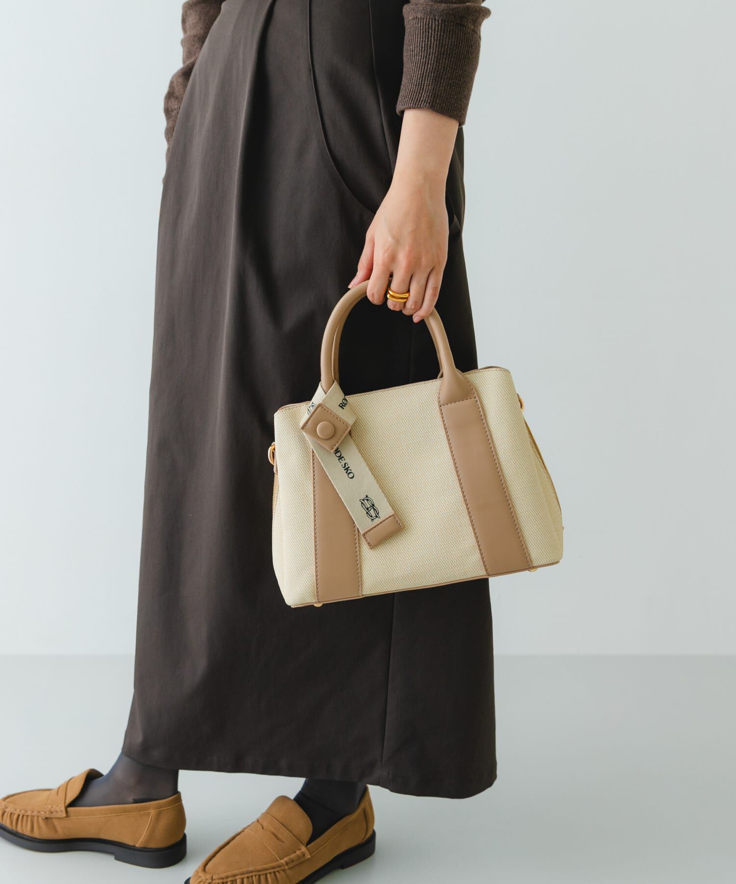 RODE SKO「ロゴリボン付2WAYハンドバッグ」|ハンドバッグ|