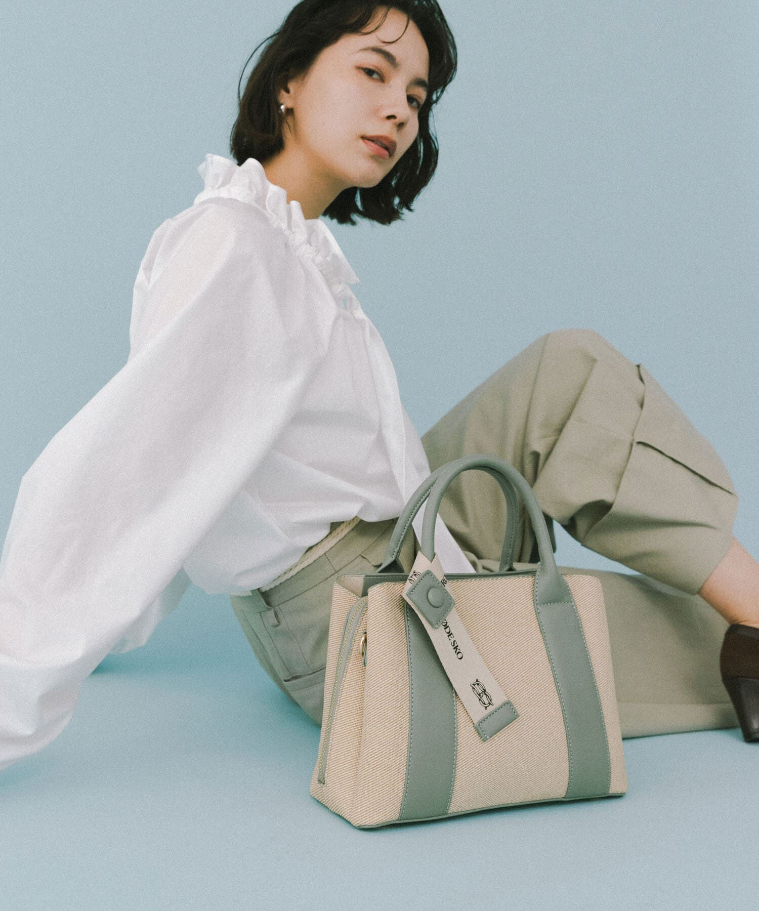 RODE SKO「ロゴリボン付2WAYハンドバッグ」|ハンドバッグ|