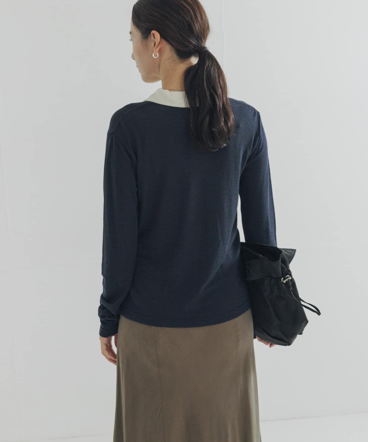 URBAN RESEARCH「ウールジャージーポロ衿トップス」|ニット・セーター|