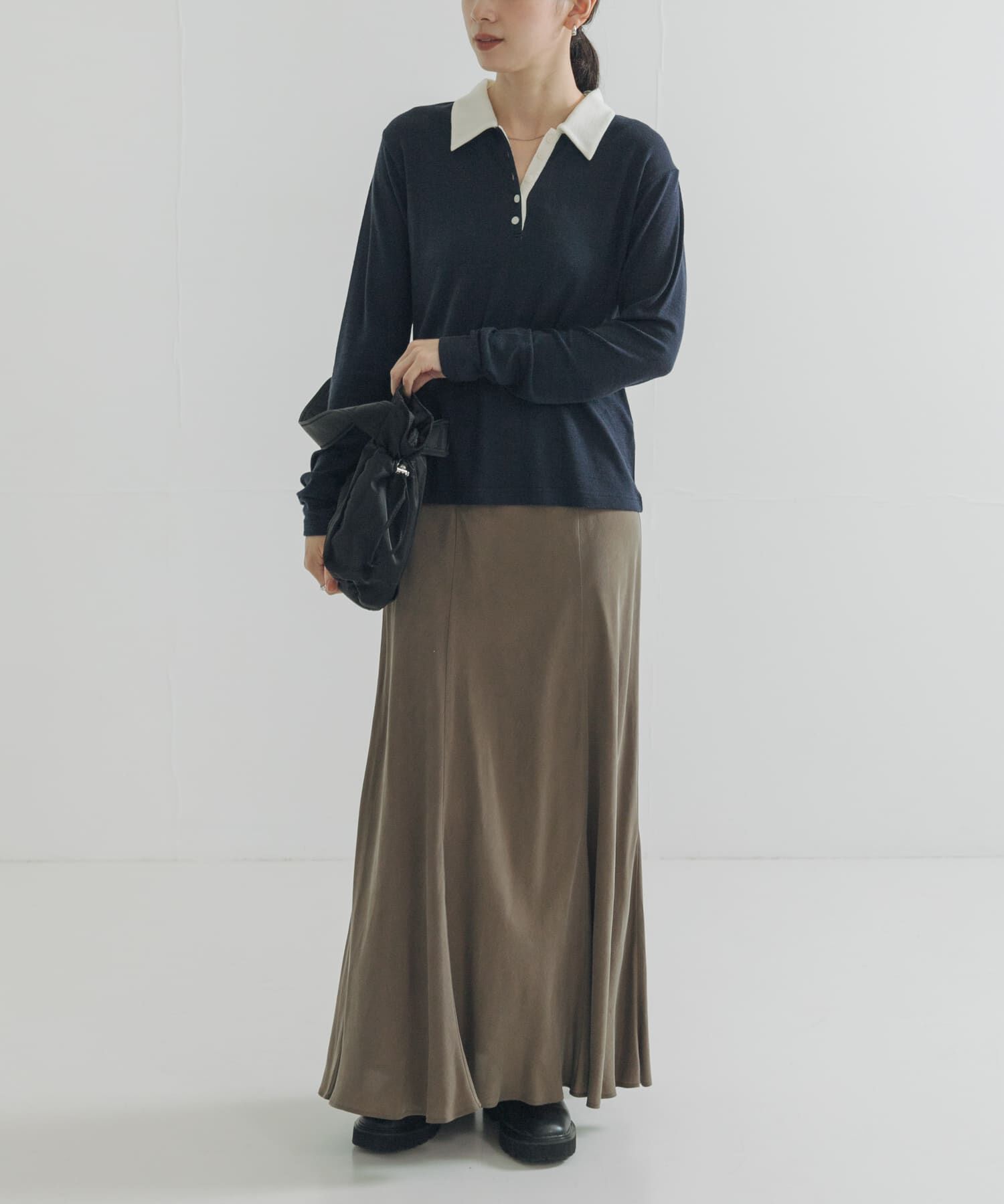 URBAN RESEARCH「ウールジャージーポロ衿トップス」|ニット・セーター|