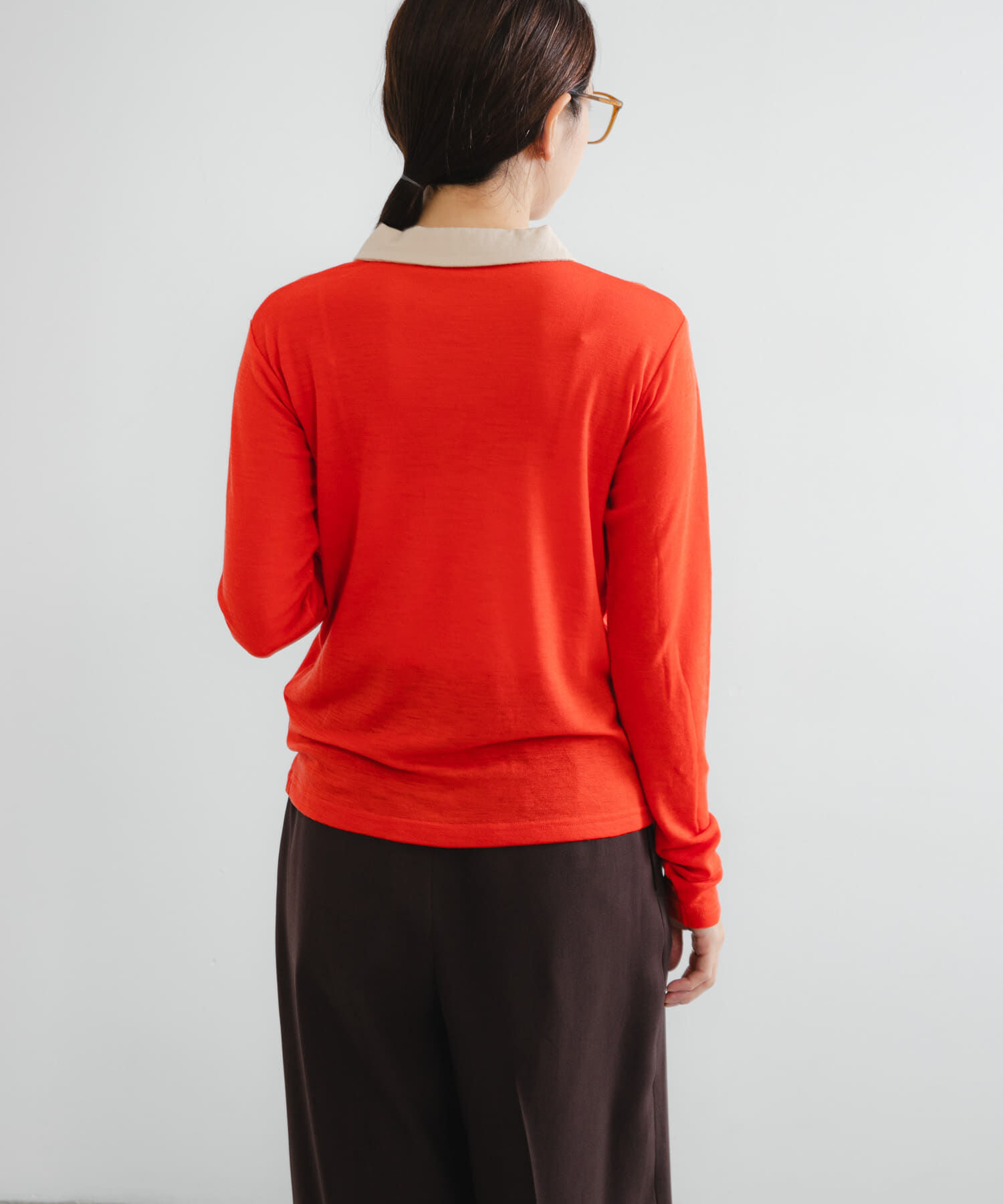 URBAN RESEARCH「ウールジャージーポロ衿トップス」|ニット・セーター|