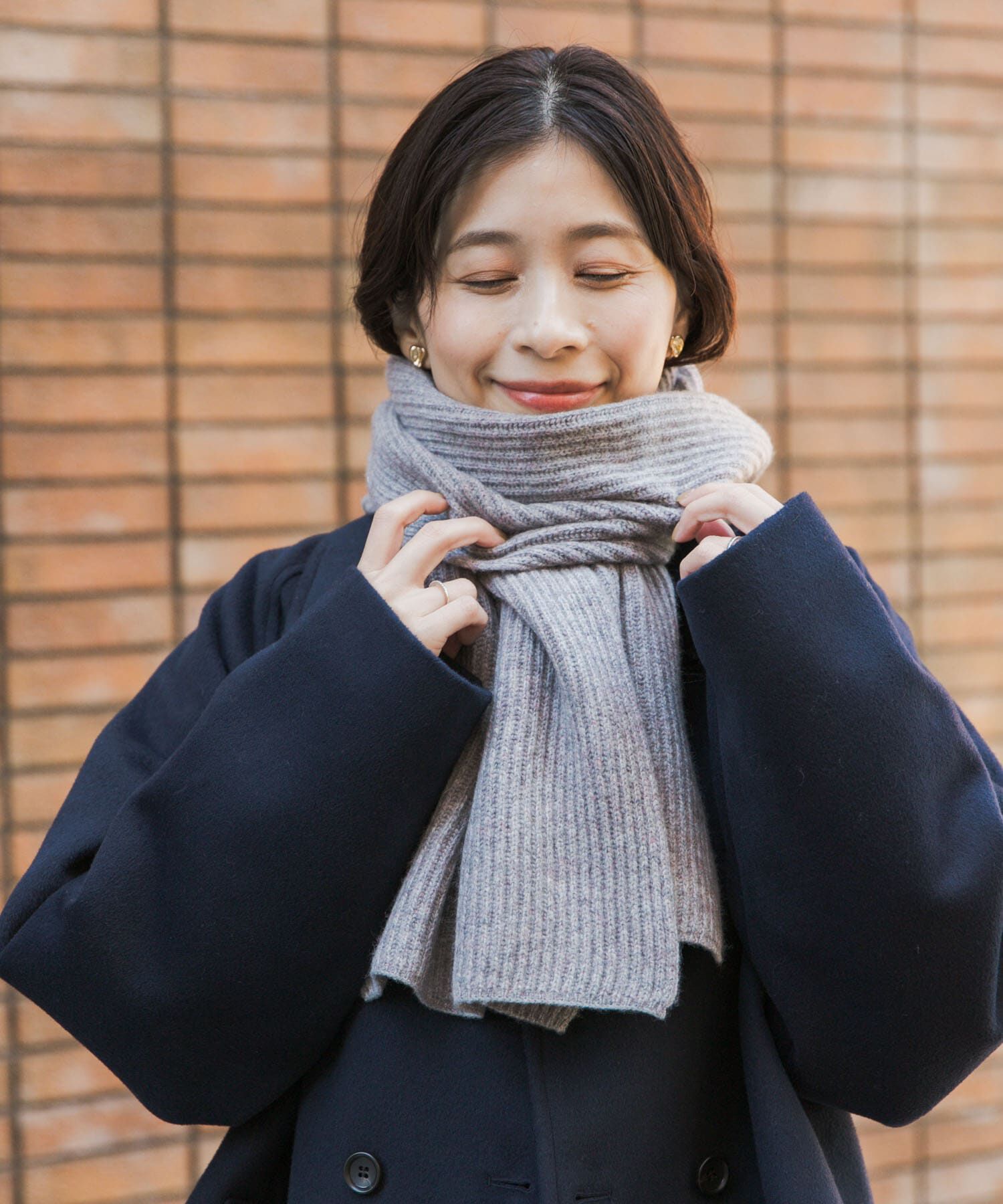 URBAN RESEARCH DOORS「ハミルトンリブストール」|ストール|グレー系その他