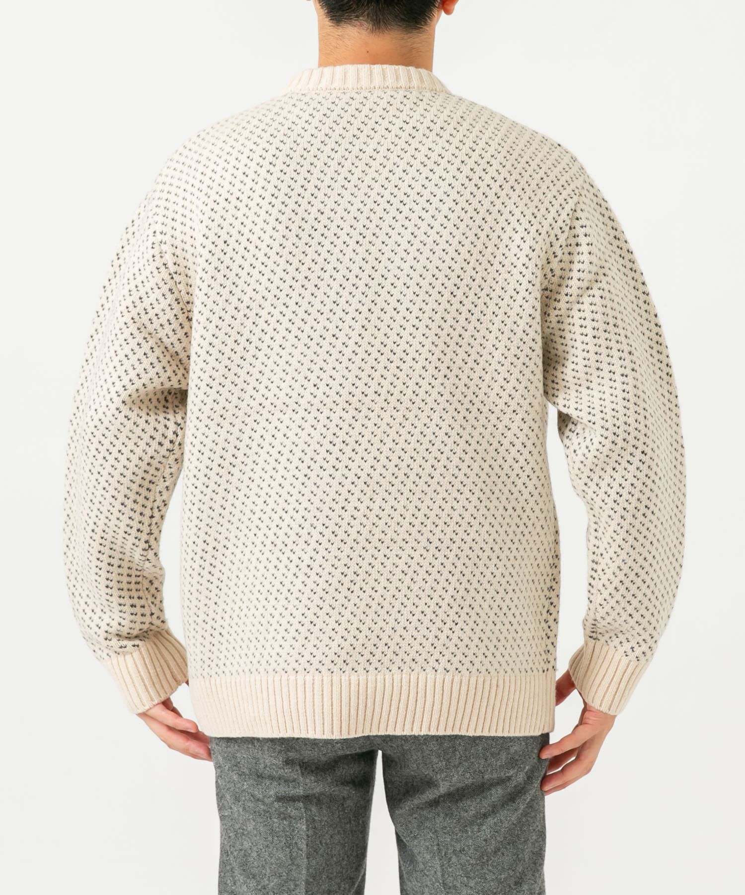 URBAN RESEARCH ROSSO「『XLサイズあり』バーズアイ柄クルーネックニット」|ニット・セーター|