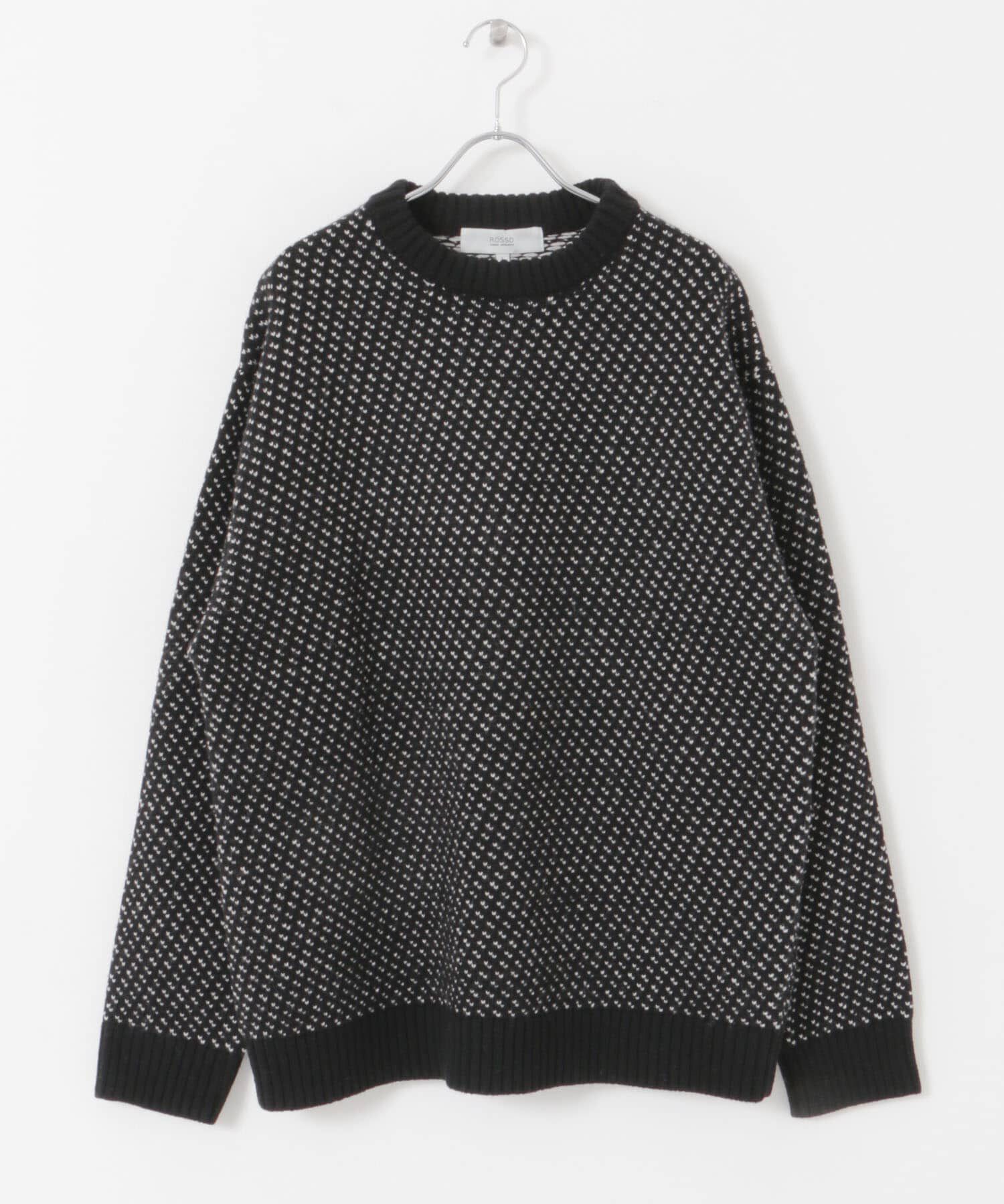 URBAN RESEARCH ROSSO「『XLサイズあり』バーズアイ柄クルーネックニット」|ニット・セーター|