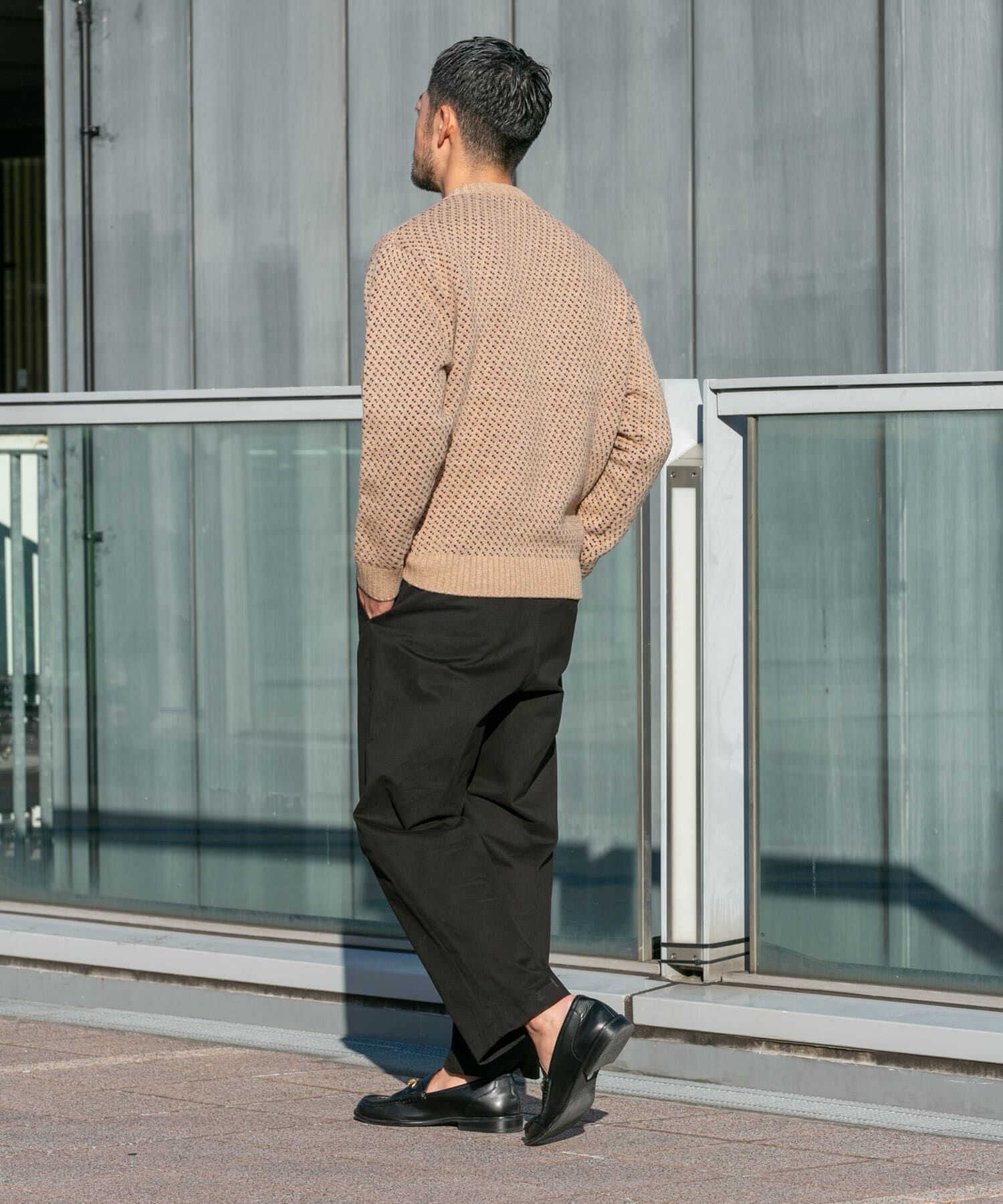 URBAN RESEARCH ROSSO「『XLサイズあり』バーズアイ柄クルーネックニット」|ニット・セーター|