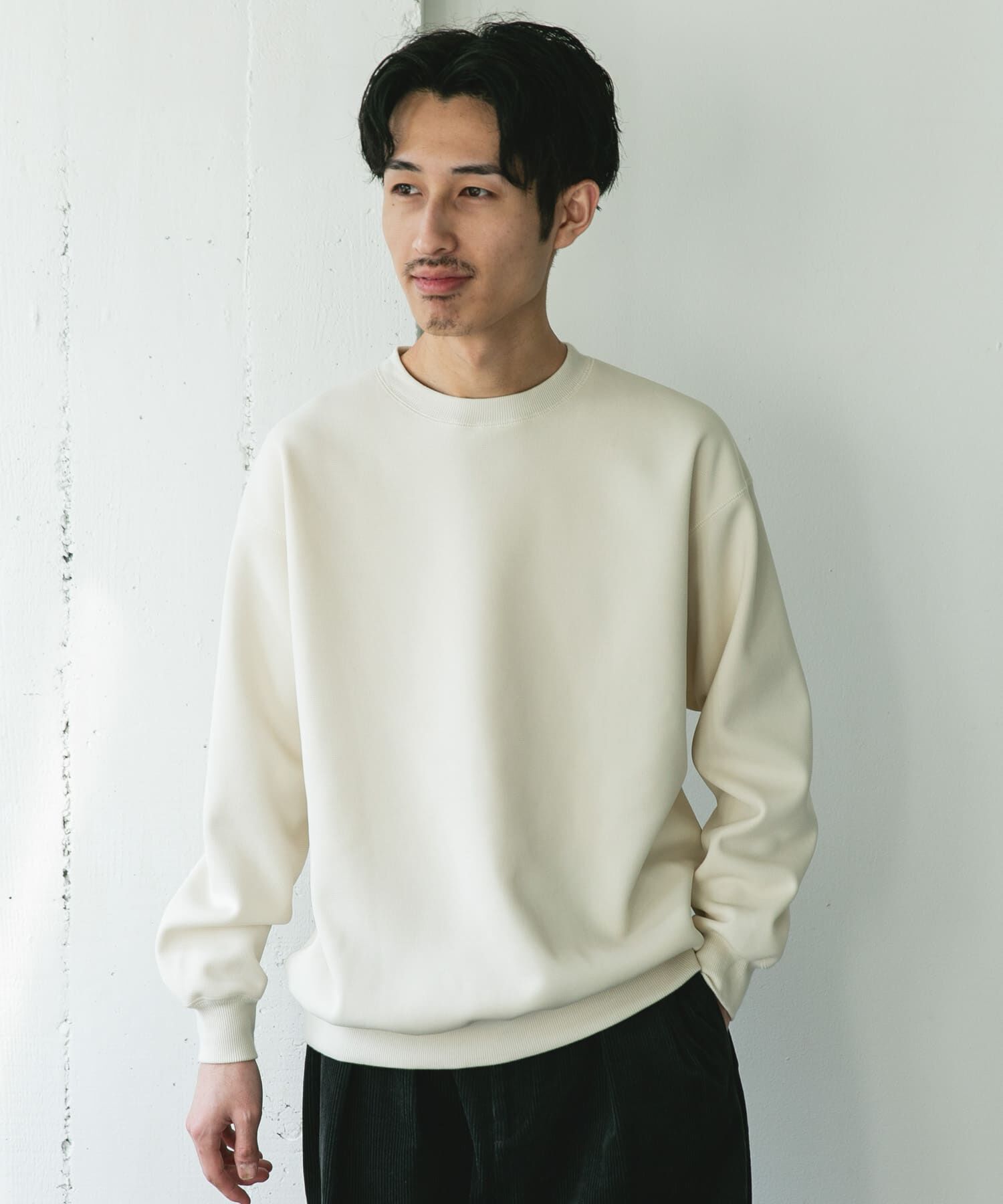 URBAN RESEARCH DOORS「ワッフルフリースクルーネックプルオーバー」|Tシャツ・カットソー|