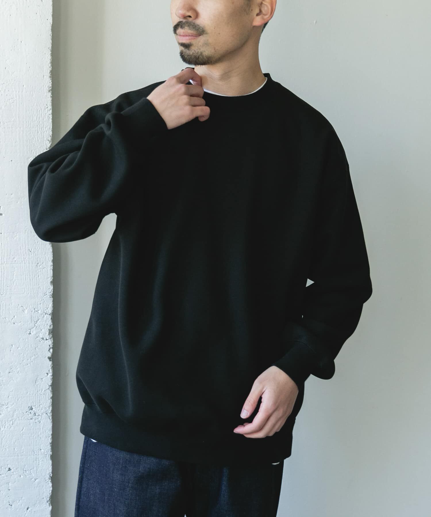 URBAN RESEARCH DOORS「ワッフルフリースクルーネックプルオーバー」|Tシャツ・カットソー|