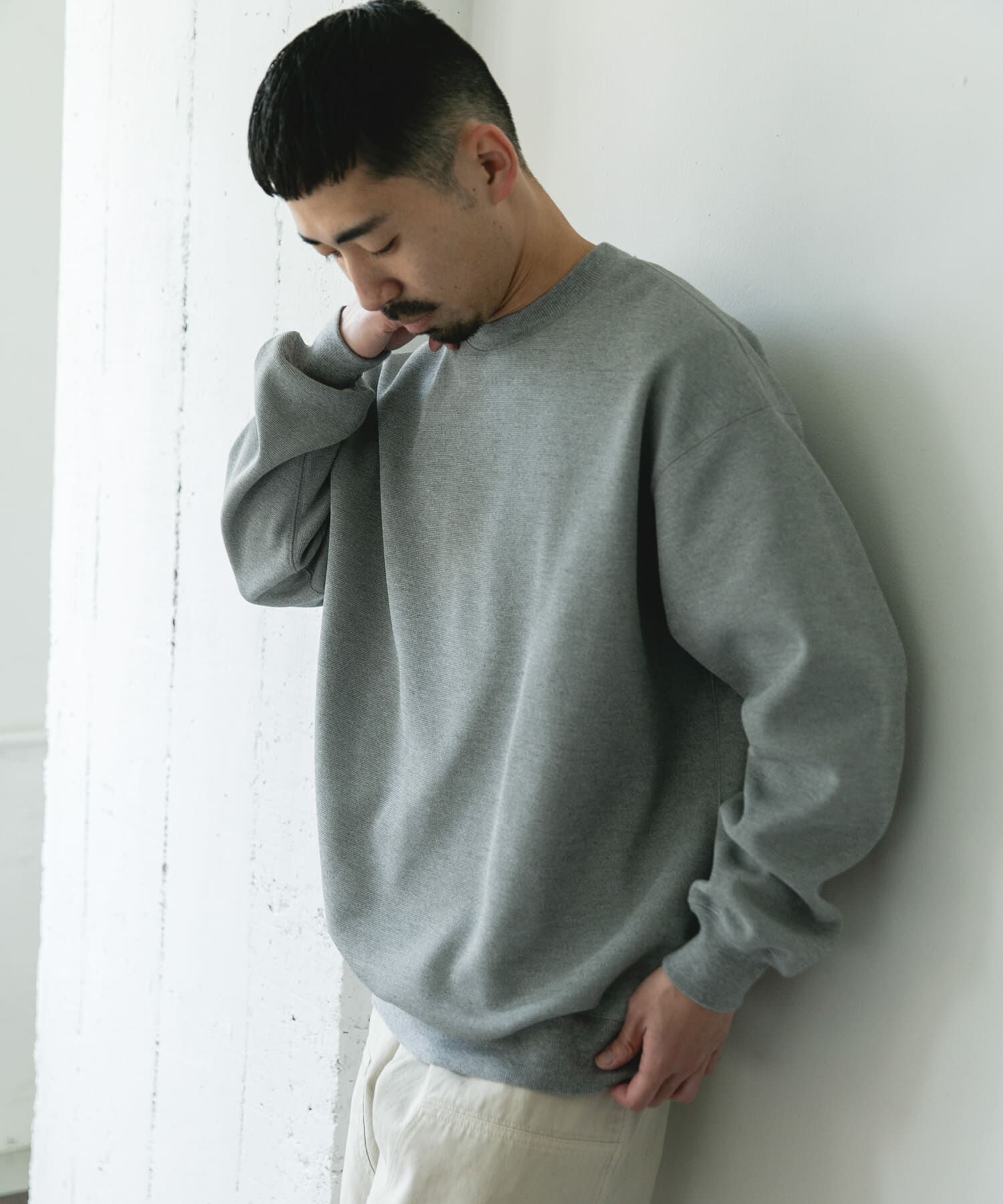 URBAN RESEARCH DOORS「ワッフルフリースクルーネックプルオーバー」|Tシャツ・カットソー|