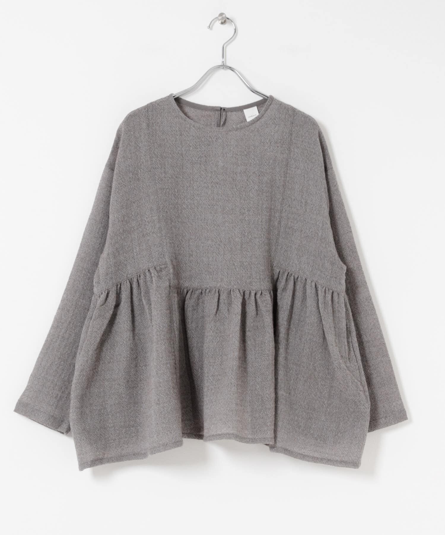 かぐれ「ウールガーゼギャザープルオーバー」|シャツ・ブラウス|