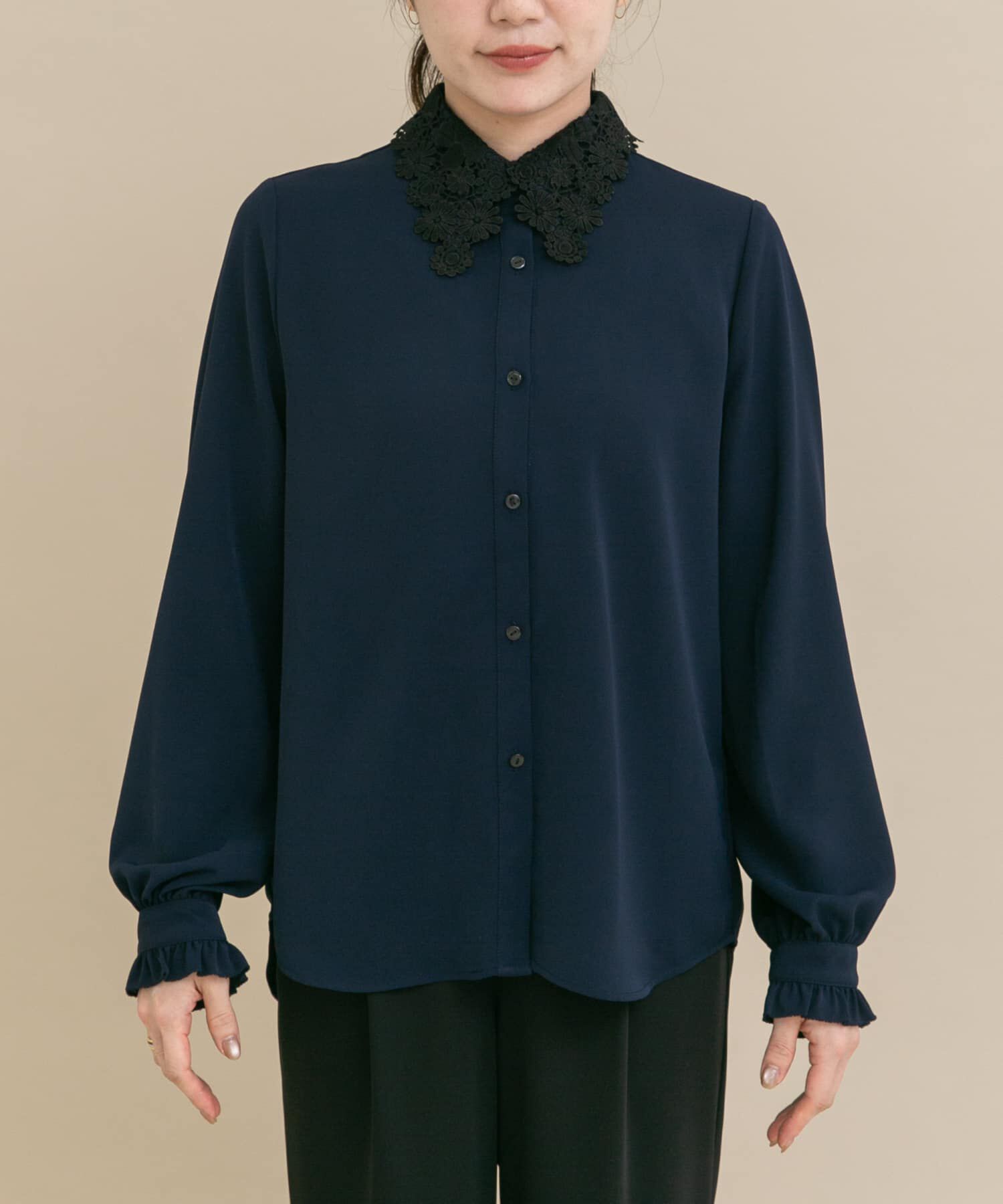 URBAN RESEARCH ROSSO「『WEB/一部店舗限定』レースカラーブラウス」|シャツ・ブラウス|