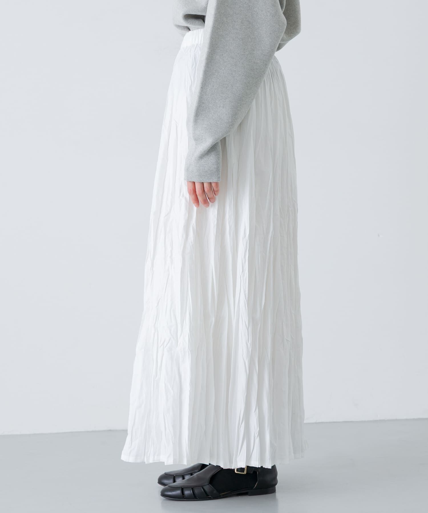 かぐれ「コットンクリンクルスカート」|スカート|