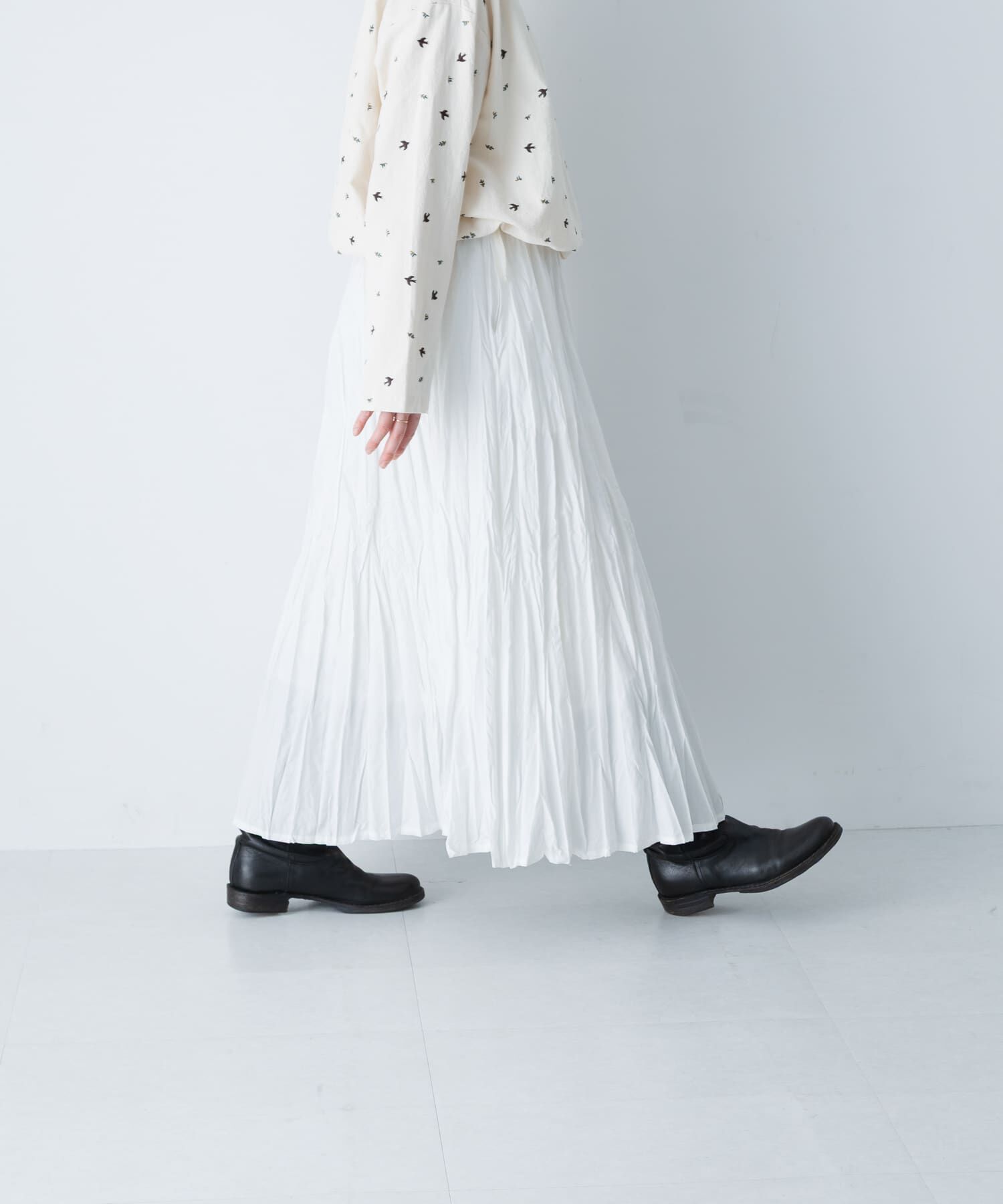 かぐれ「コットンクリンクルスカート」|スカート|