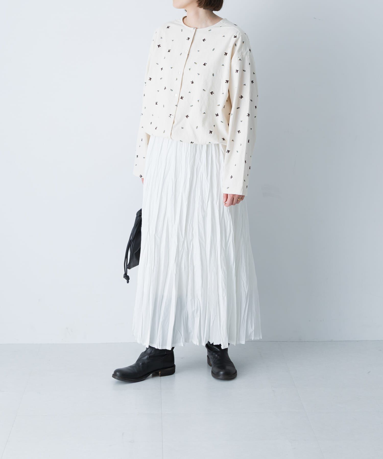 かぐれ「コットンクリンクルスカート」|スカート|