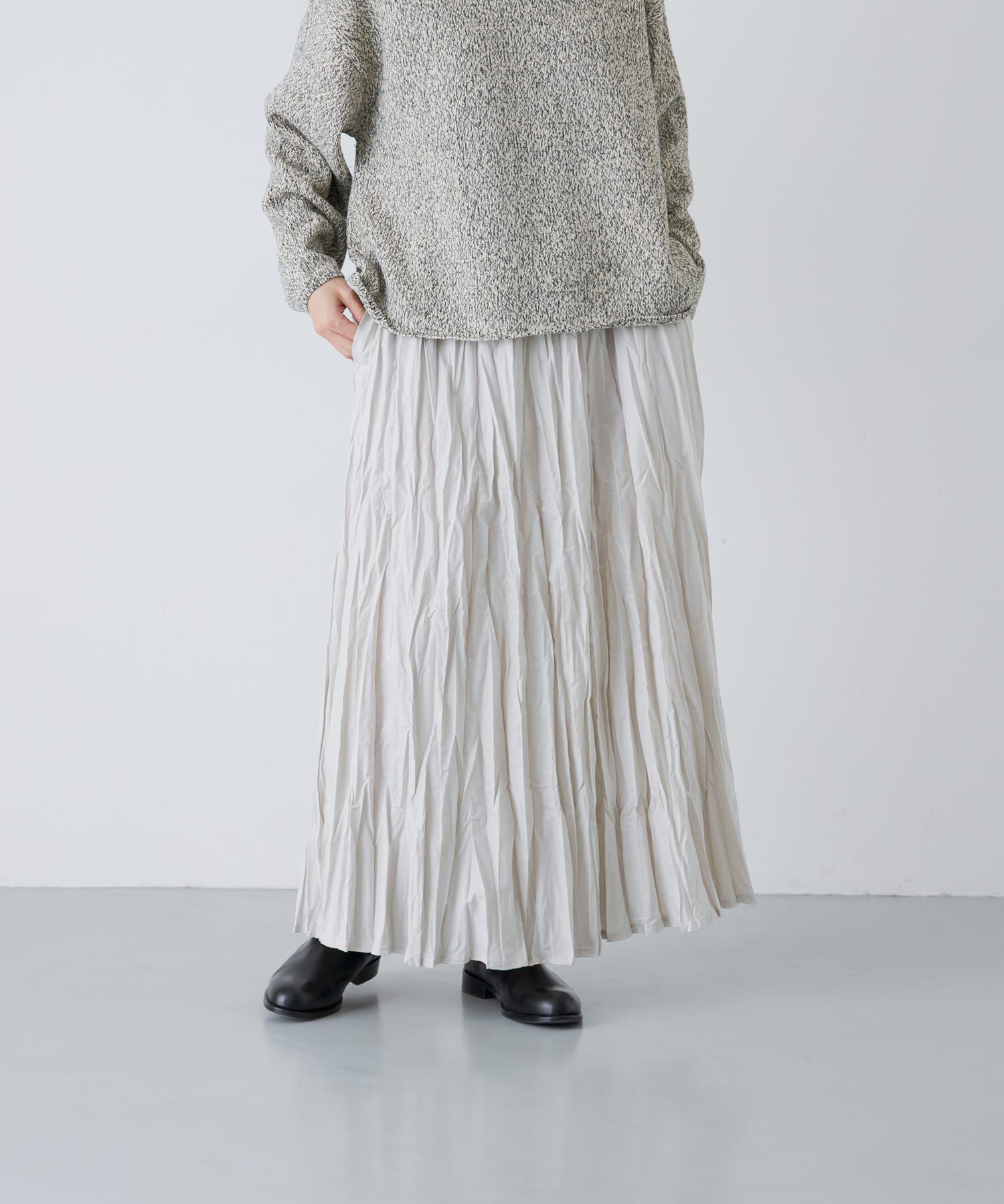 かぐれ「コットンクリンクルスカート」|スカート|