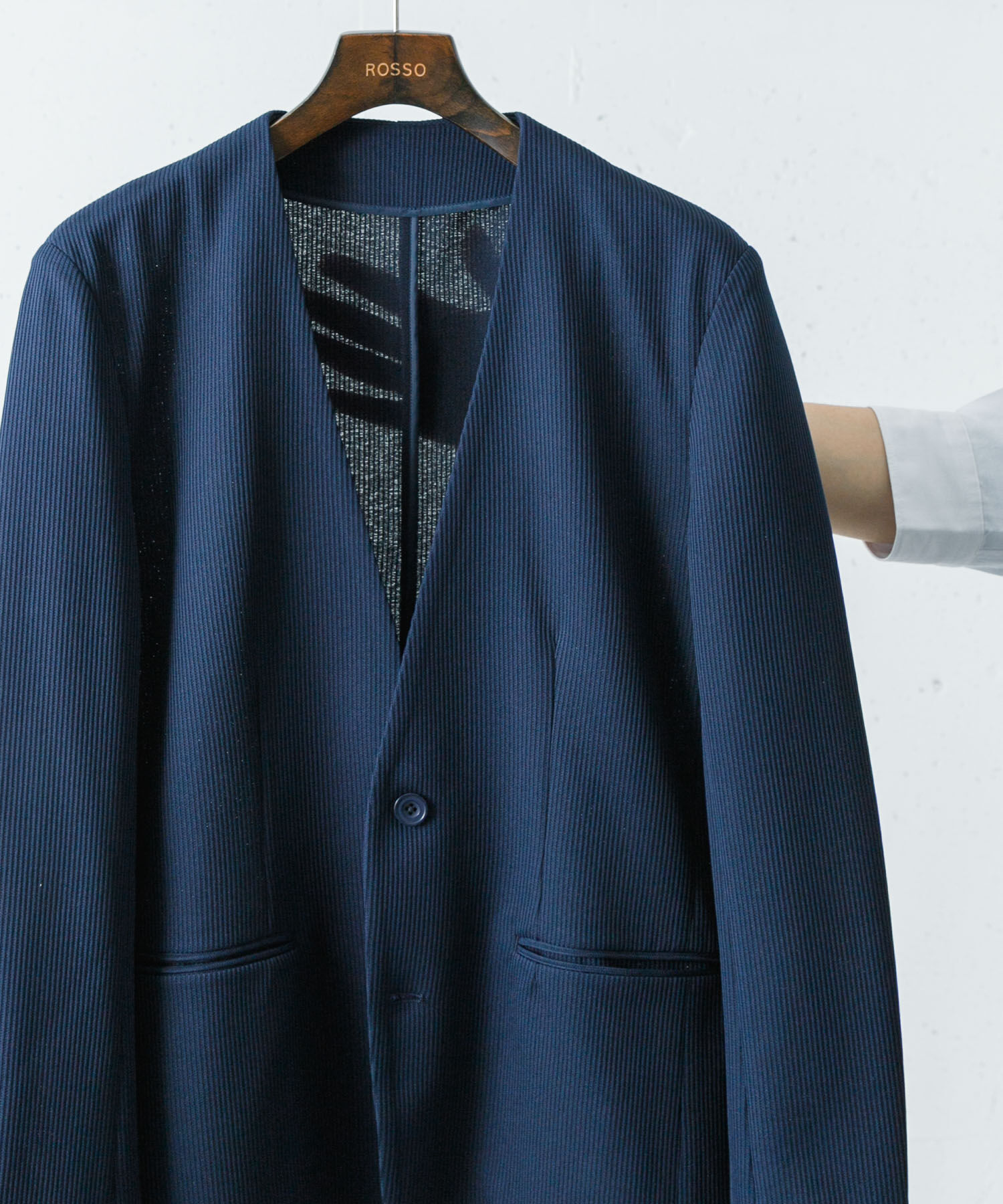 URBAN RESEARCH ROSSO「『セットアップ対応』『速乾』シリウスノーカラージャケット」|ノーカラージャケット|