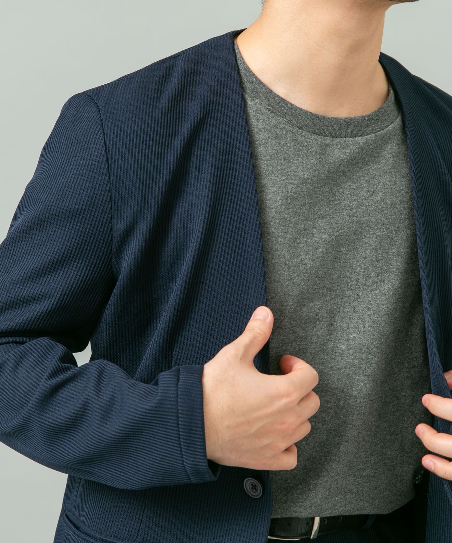 URBAN RESEARCH ROSSO「『セットアップ対応』『速乾』シリウスノーカラージャケット」|ノーカラージャケット|