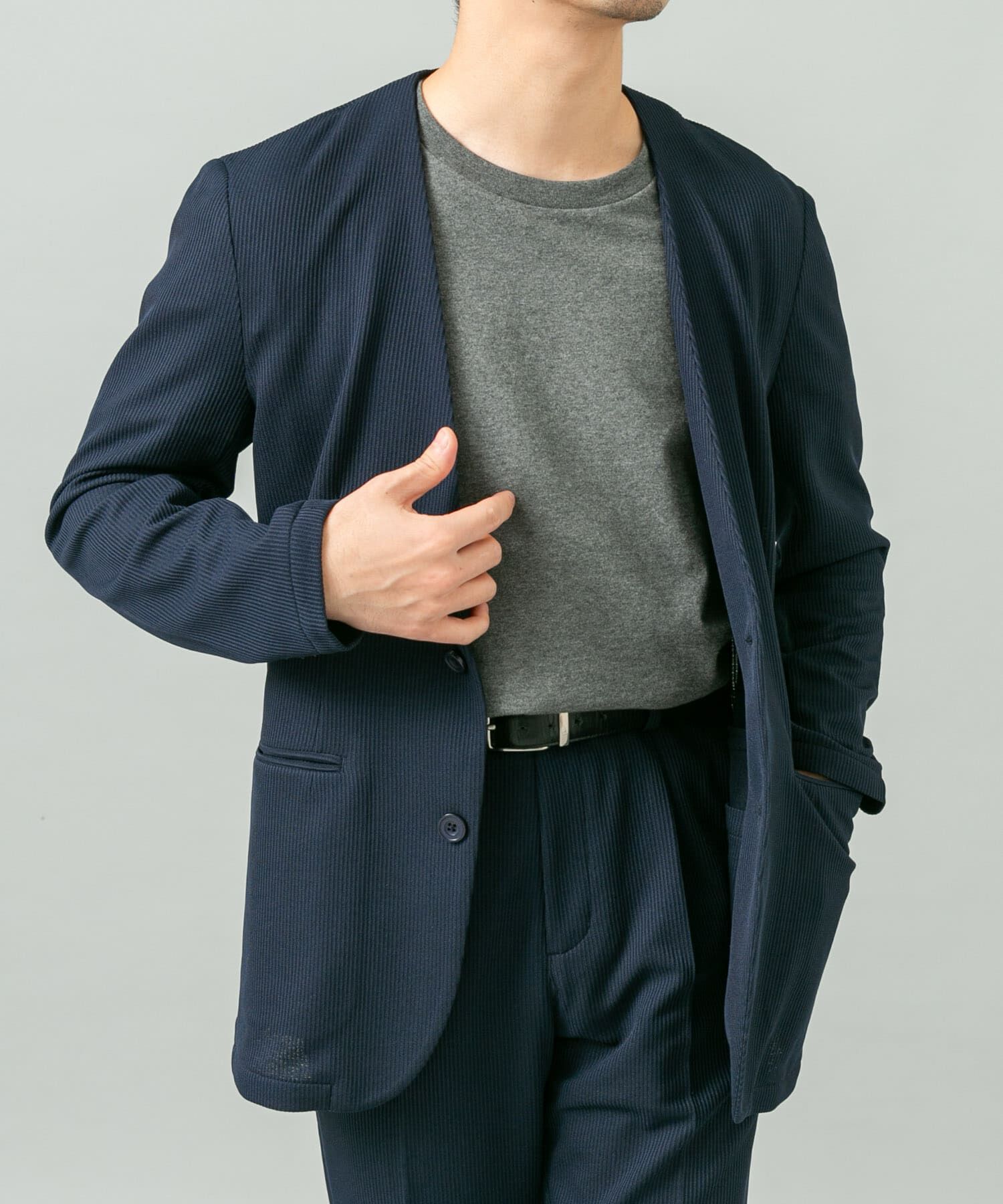 URBAN RESEARCH ROSSO「『セットアップ対応』『速乾』シリウスノーカラージャケット」|ノーカラージャケット|