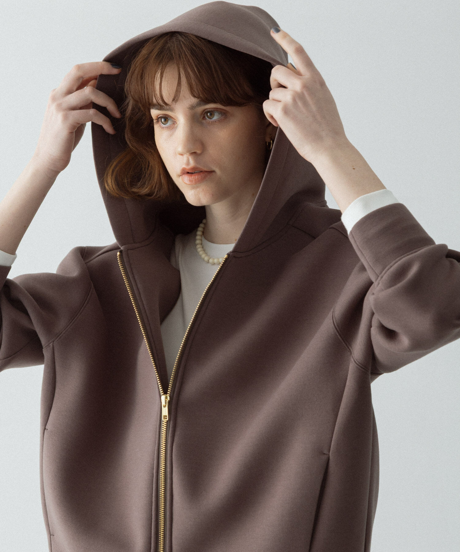 Sonny Label 「ダンボールZIPコクーンフーディー」|パーカー|チャコールグレー