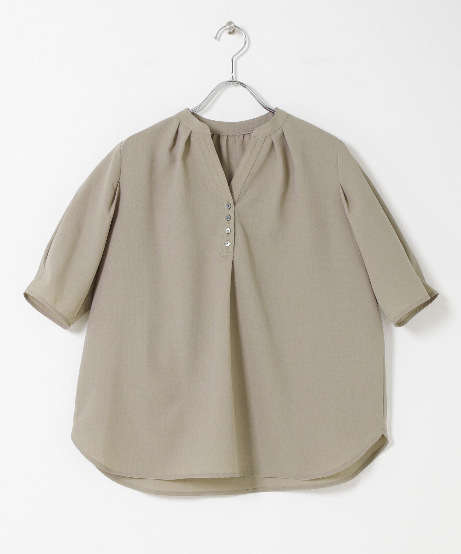 URBAN RESEARCH ROSSO「『UR TECH DRYLUXE』 デザインスリーブブラウス」|シャツ・ブラウス|