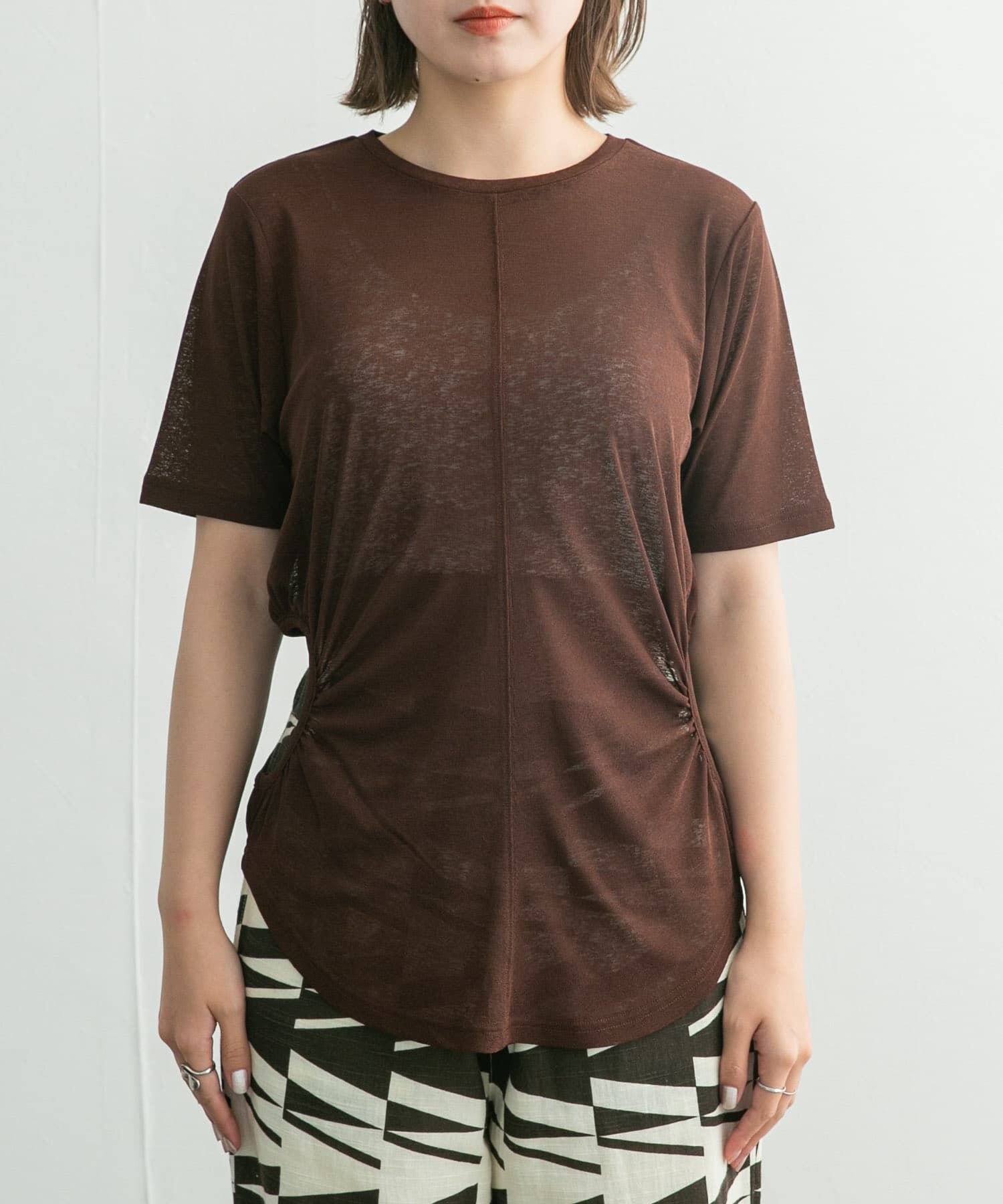  「サイドオープンカットソー」|Tシャツ・カットソー|