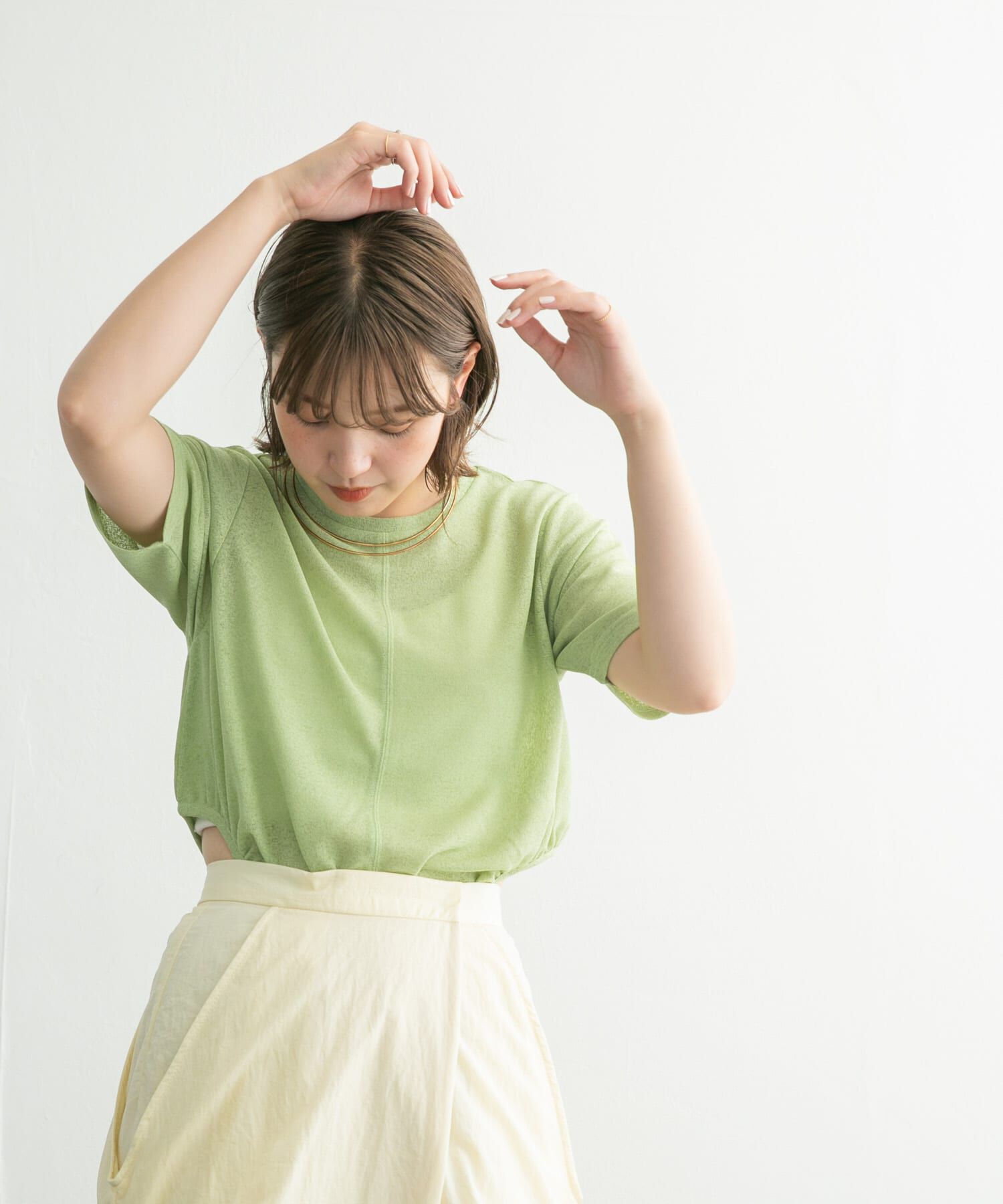  「サイドオープンカットソー」|Tシャツ・カットソー|