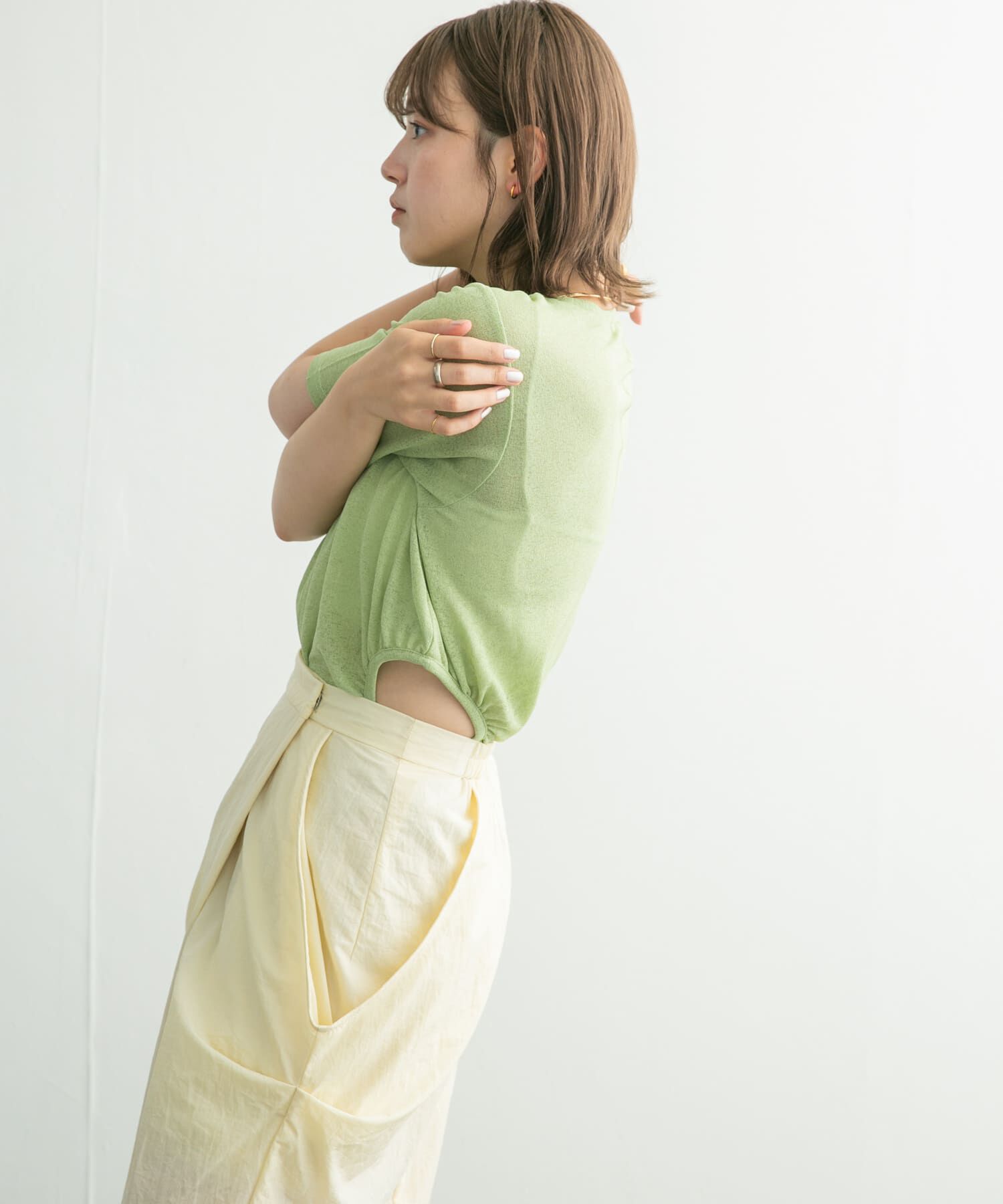  「サイドオープンカットソー」|Tシャツ・カットソー|