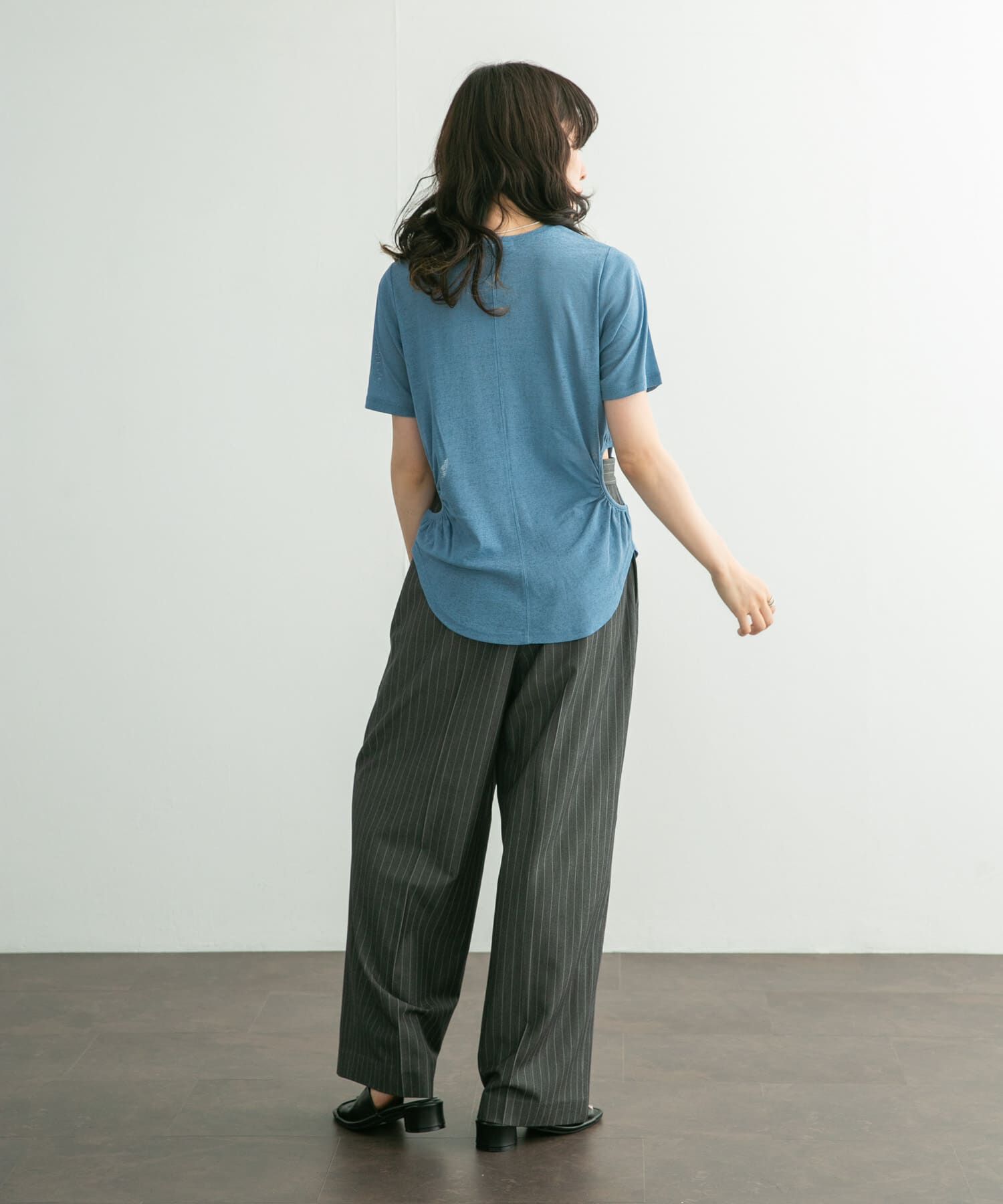  「サイドオープンカットソー」|Tシャツ・カットソー|