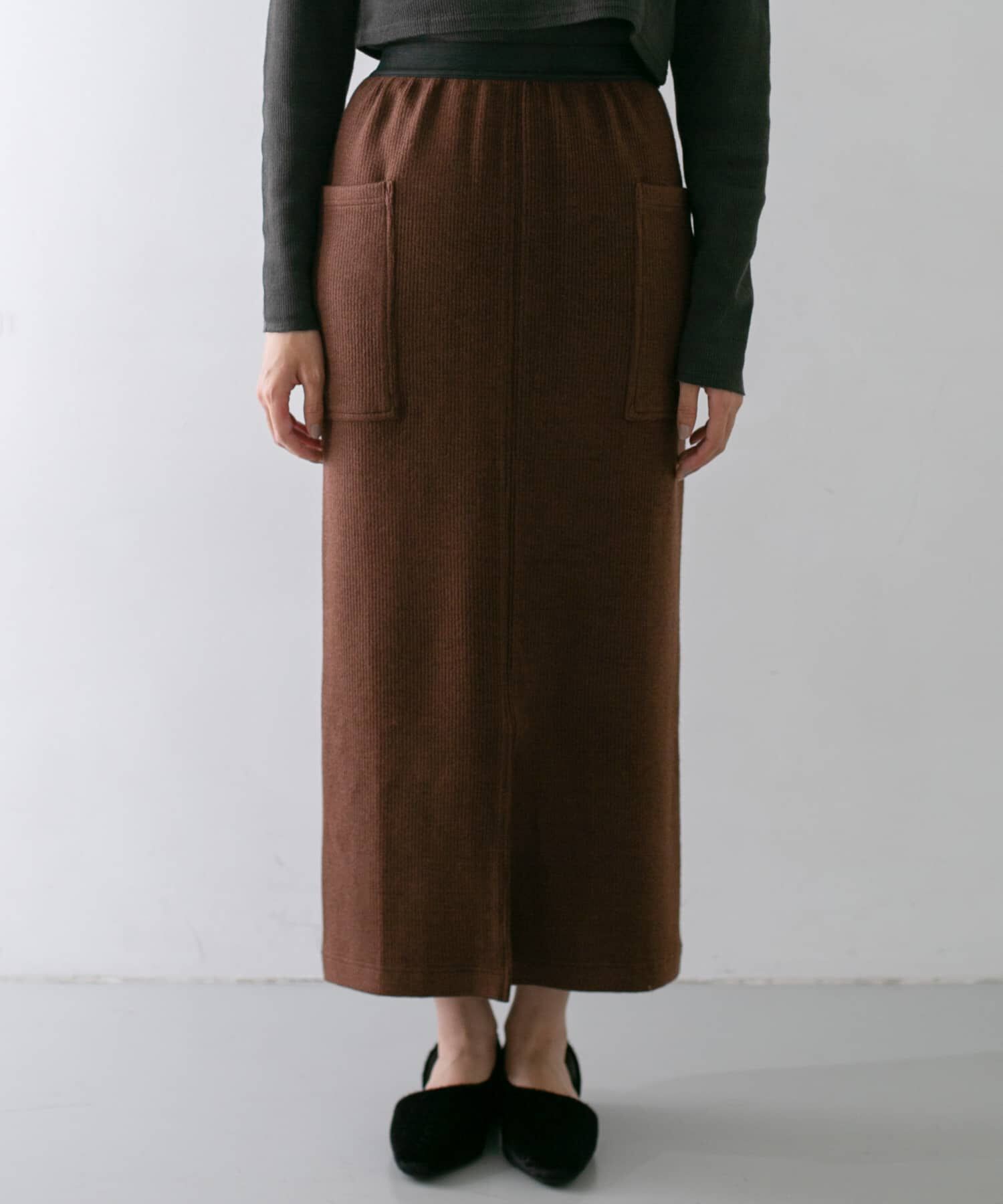  「サイドポケットリブタイトスカート」|スカート|