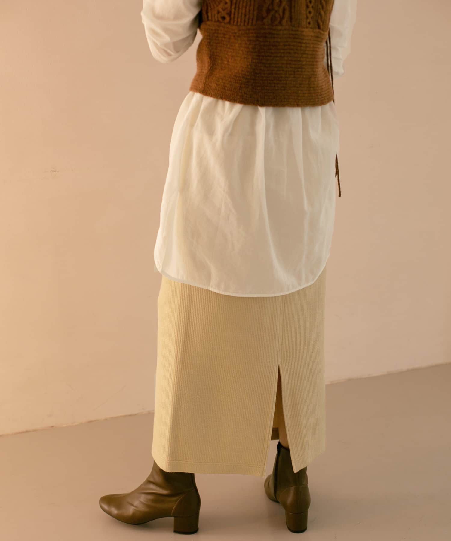  「サイドポケットリブタイトスカート」|スカート|