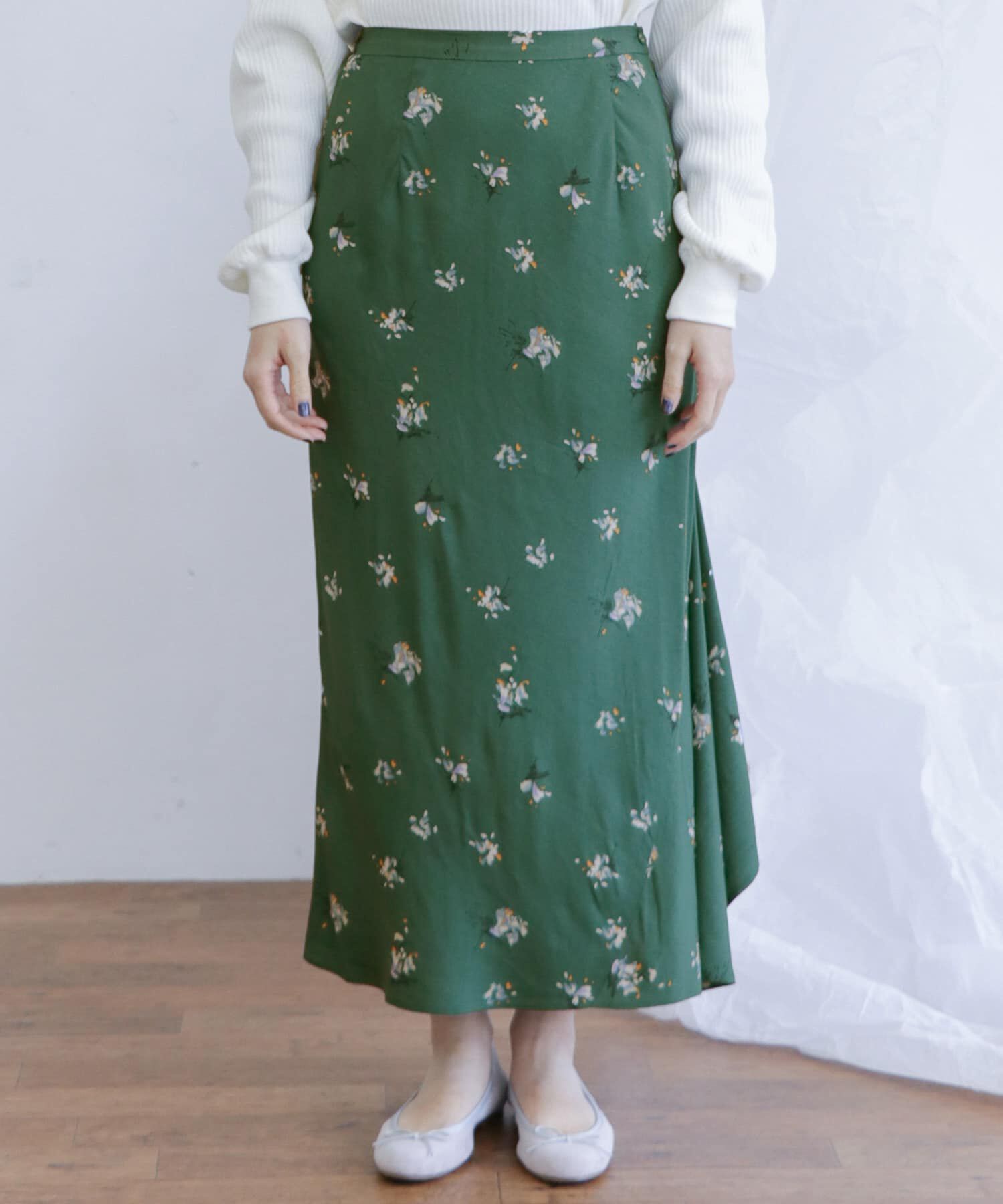  「フラワーイレヘムバイアススカート&there4;」|スカート|