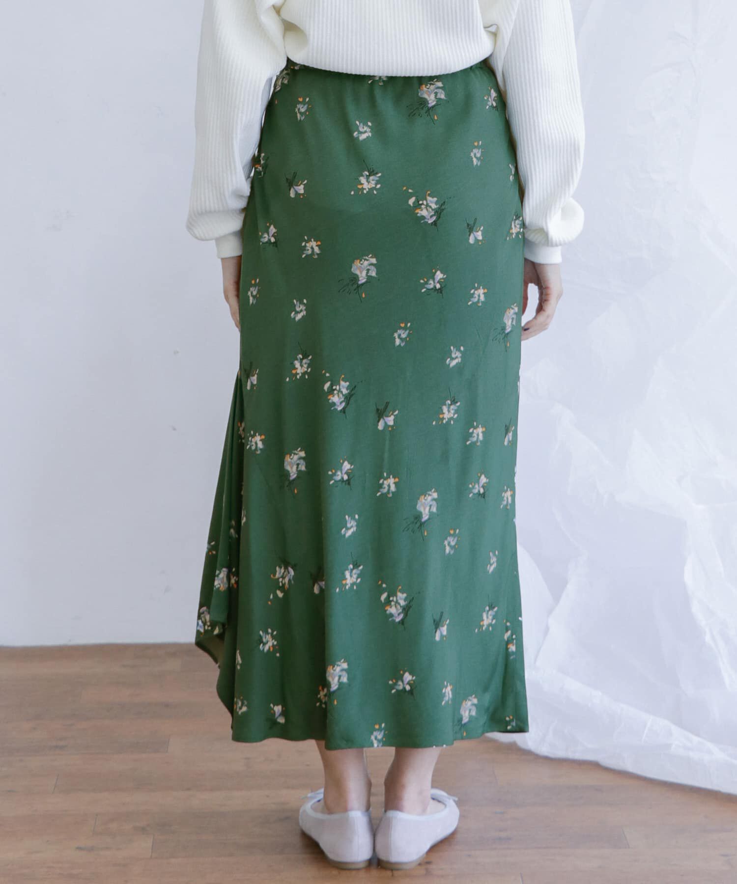  「フラワーイレヘムバイアススカート&there4;」|スカート|