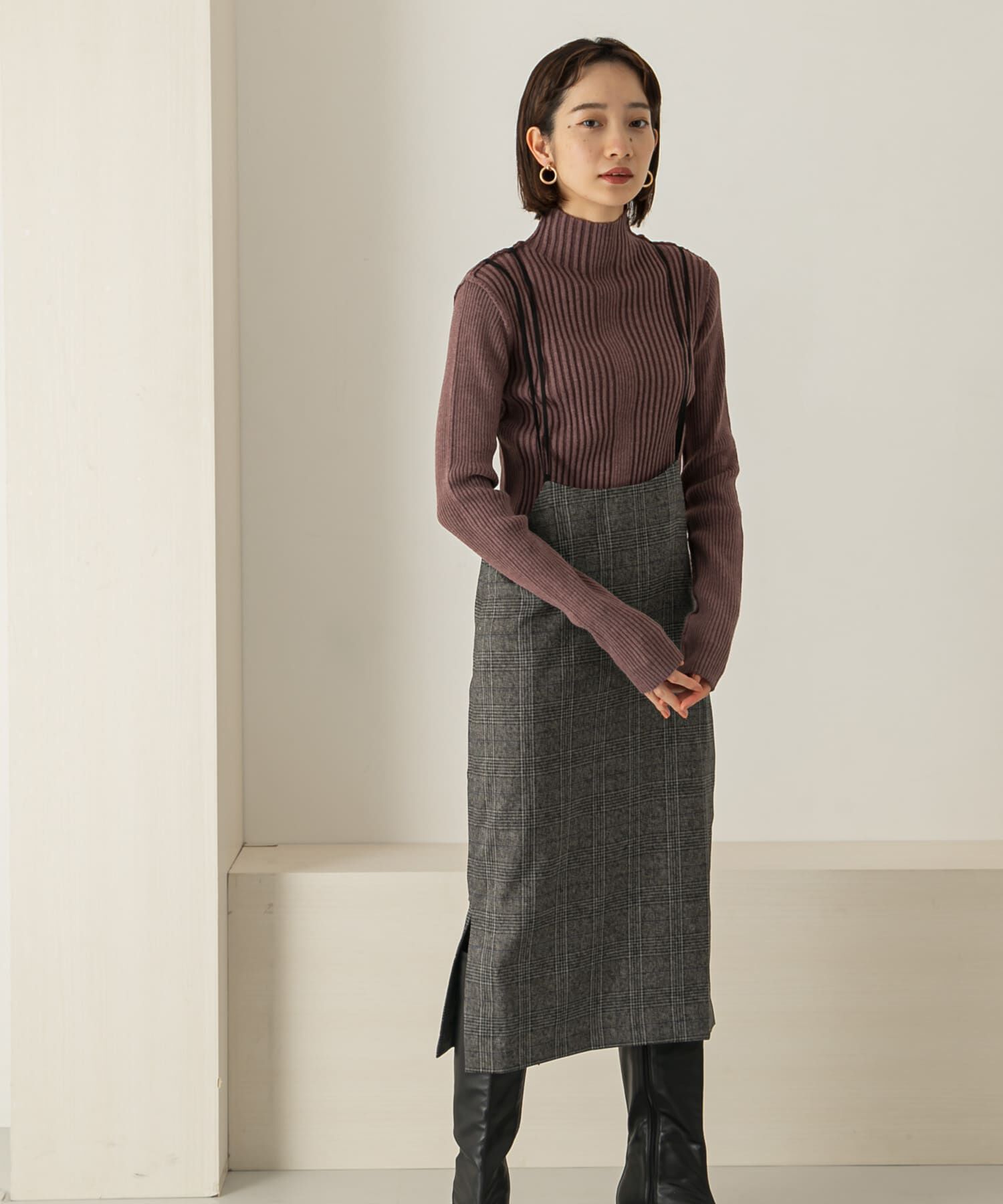  「バッククロスハイウエストスカート」|スカート|